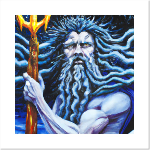 Zeus - painting of the greek ancient god Wall Art by Ravenglow